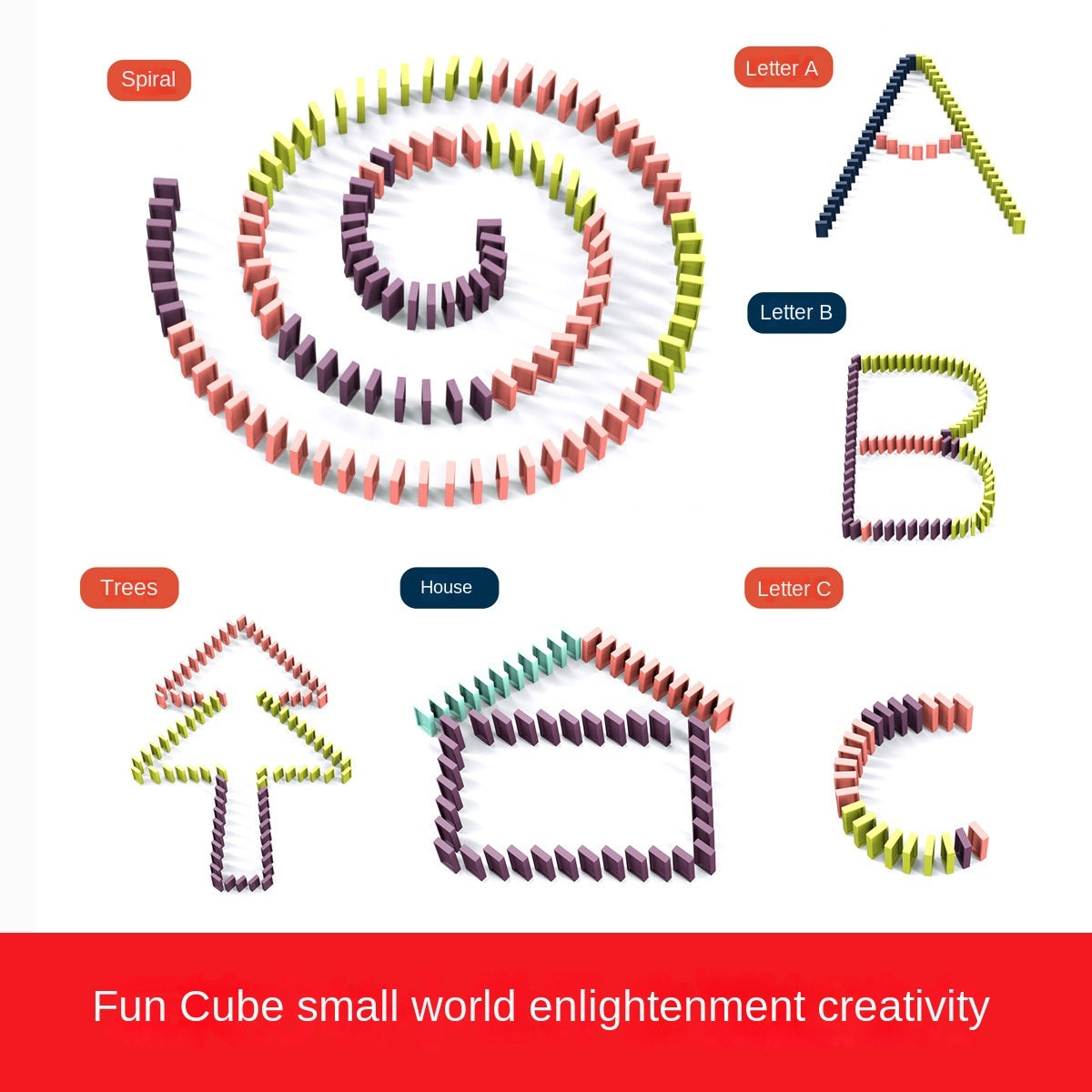 Automatic Domino Train Educational Toy