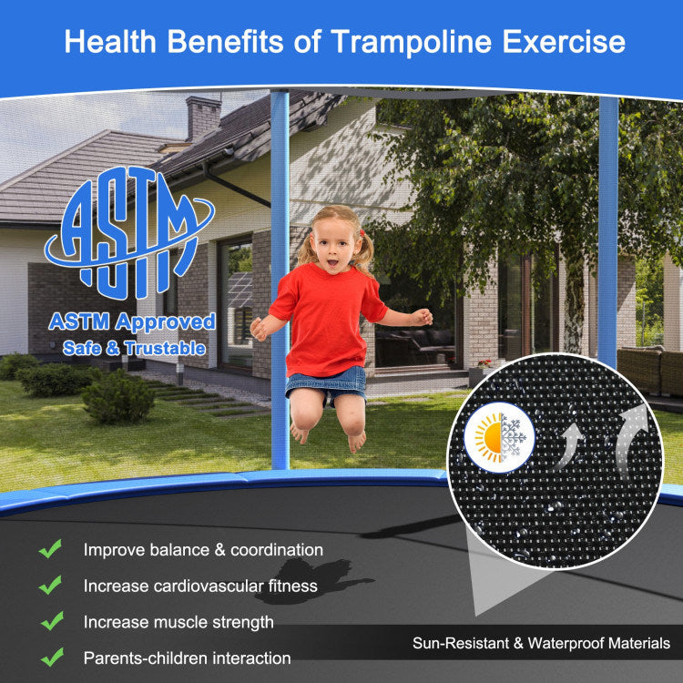 Outdoor Trampoline with Safety Net