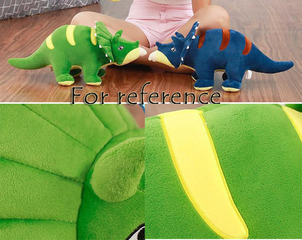 Blue Triceratops Plush Toy