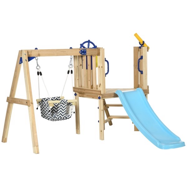 Wooden Swing Set Toddler Slide – leotoystore.com