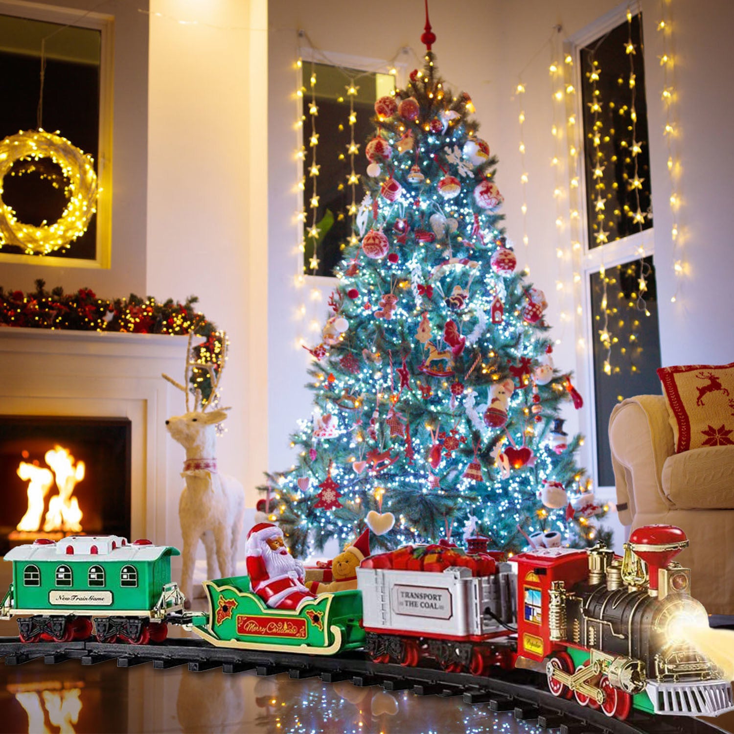 Xmas Steam Train Set for Kids