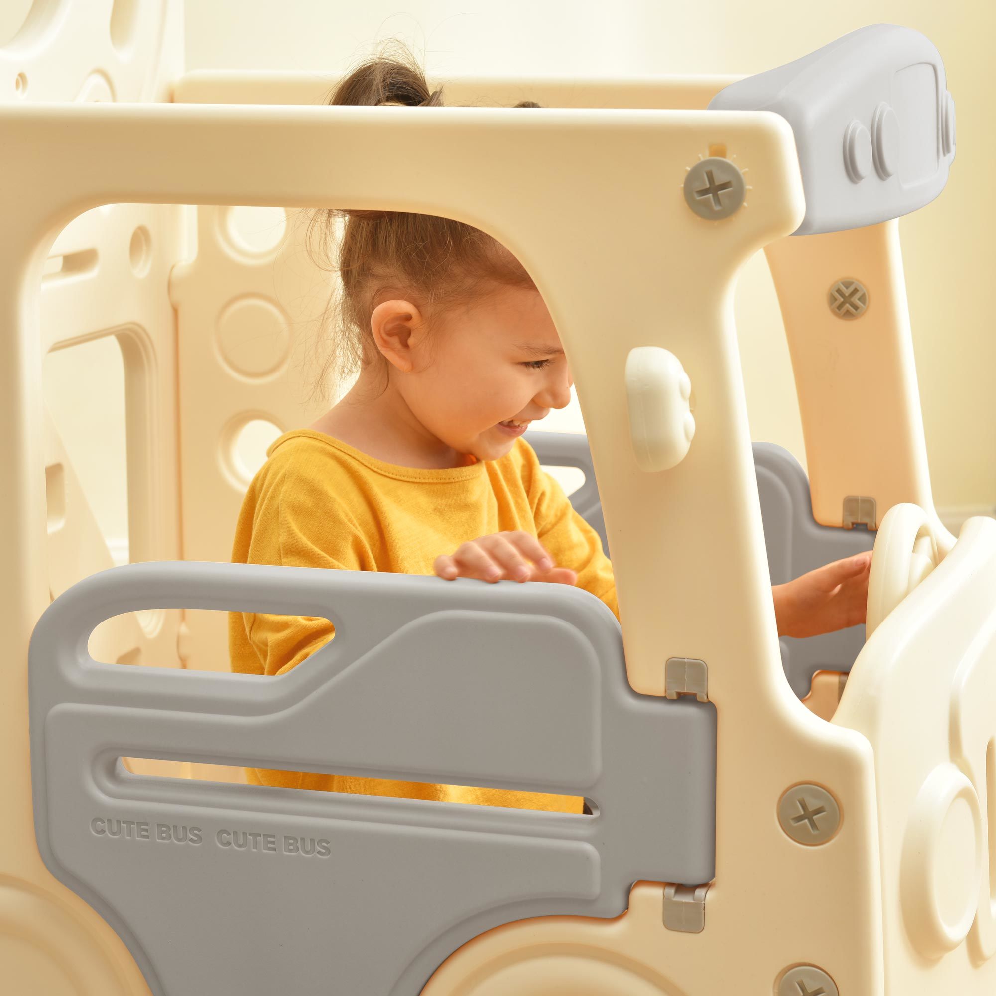 Kids' Gray Bus Play Structure