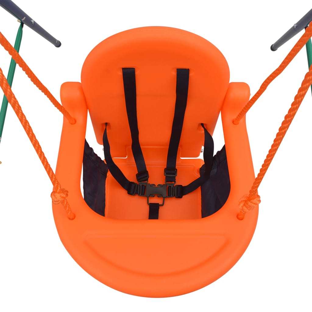 Orange Toddler Swing with Harness
