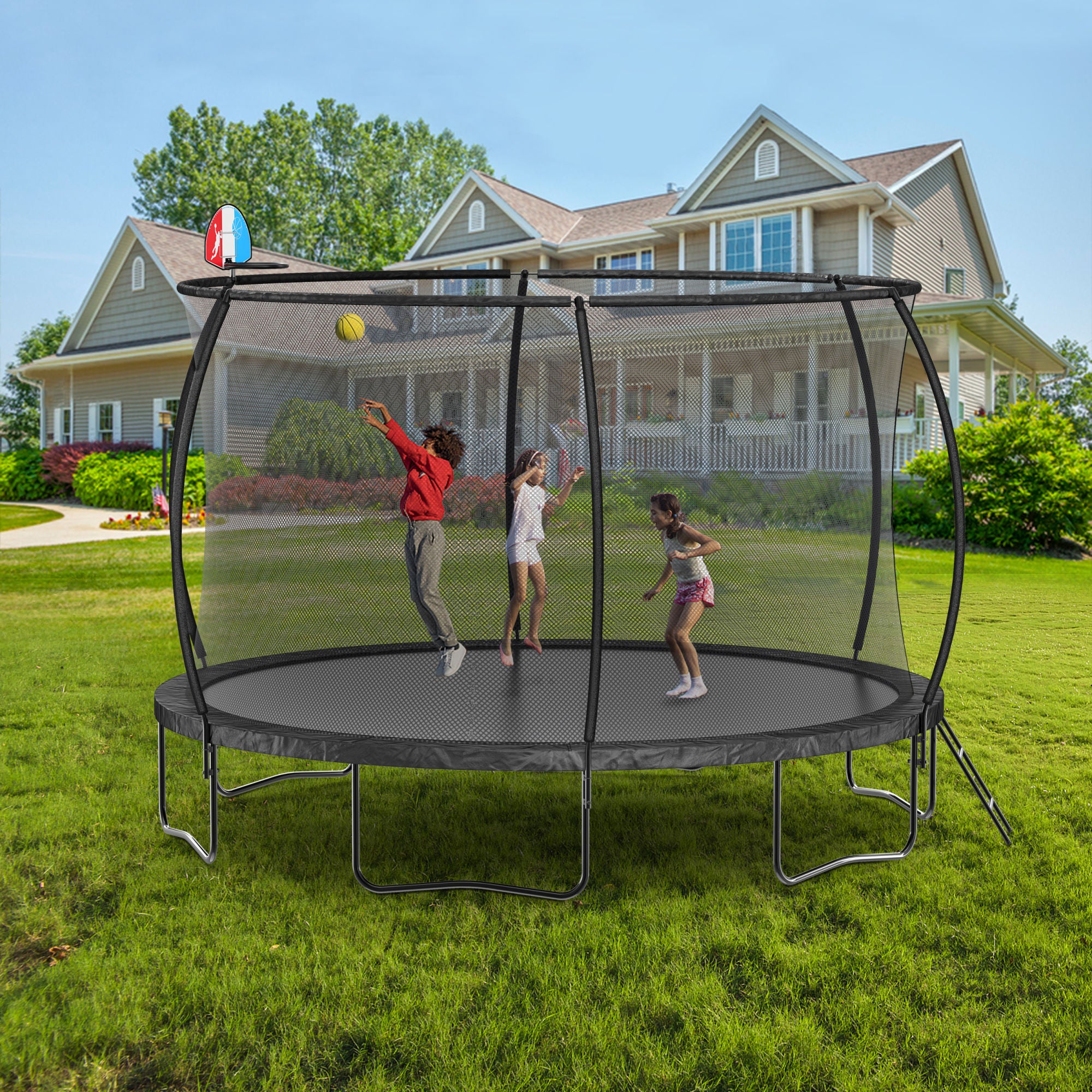 12FT Trampoline with Backboard