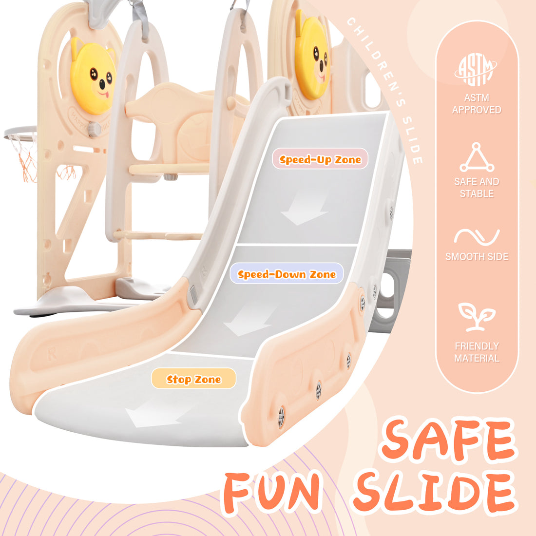 5-in-1 Toddler Playground with Slide