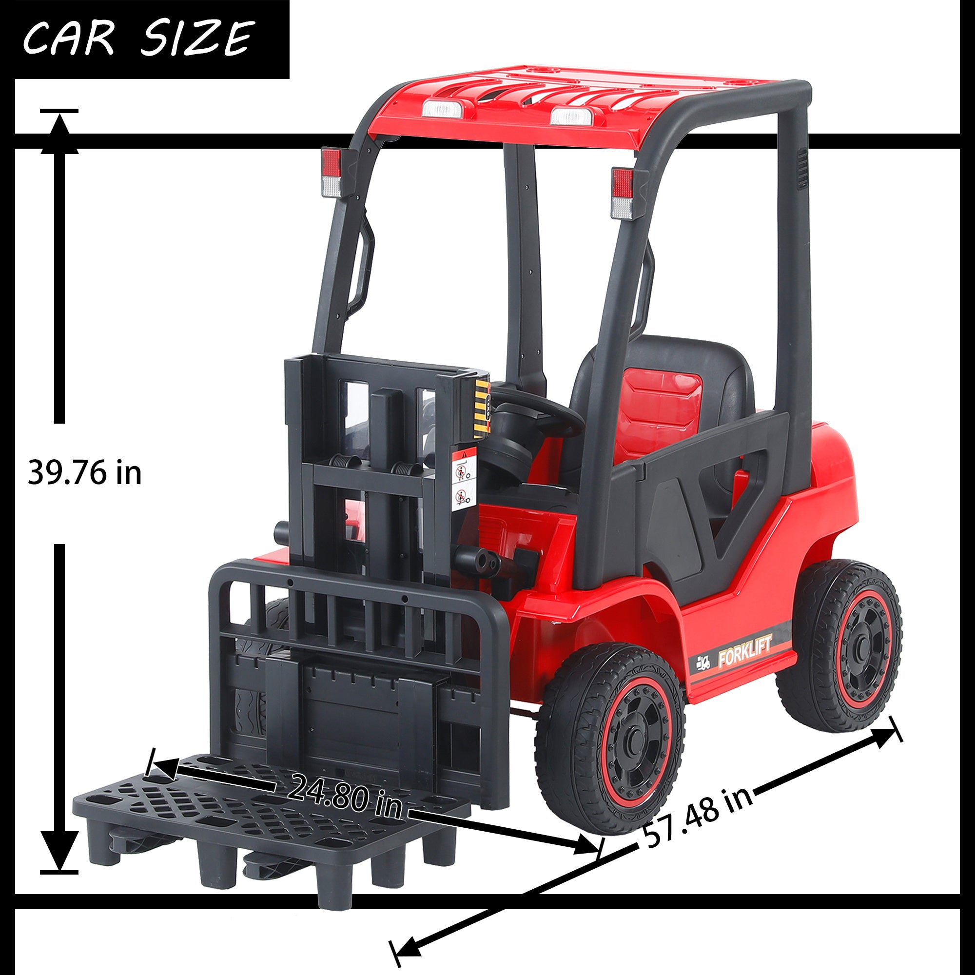 12V7A Electric Forklift Ride-On Car for Kids with Remote Control
