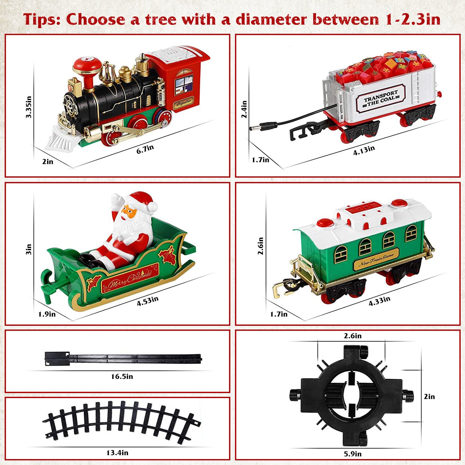 Xmas Steam Train Set for Kids