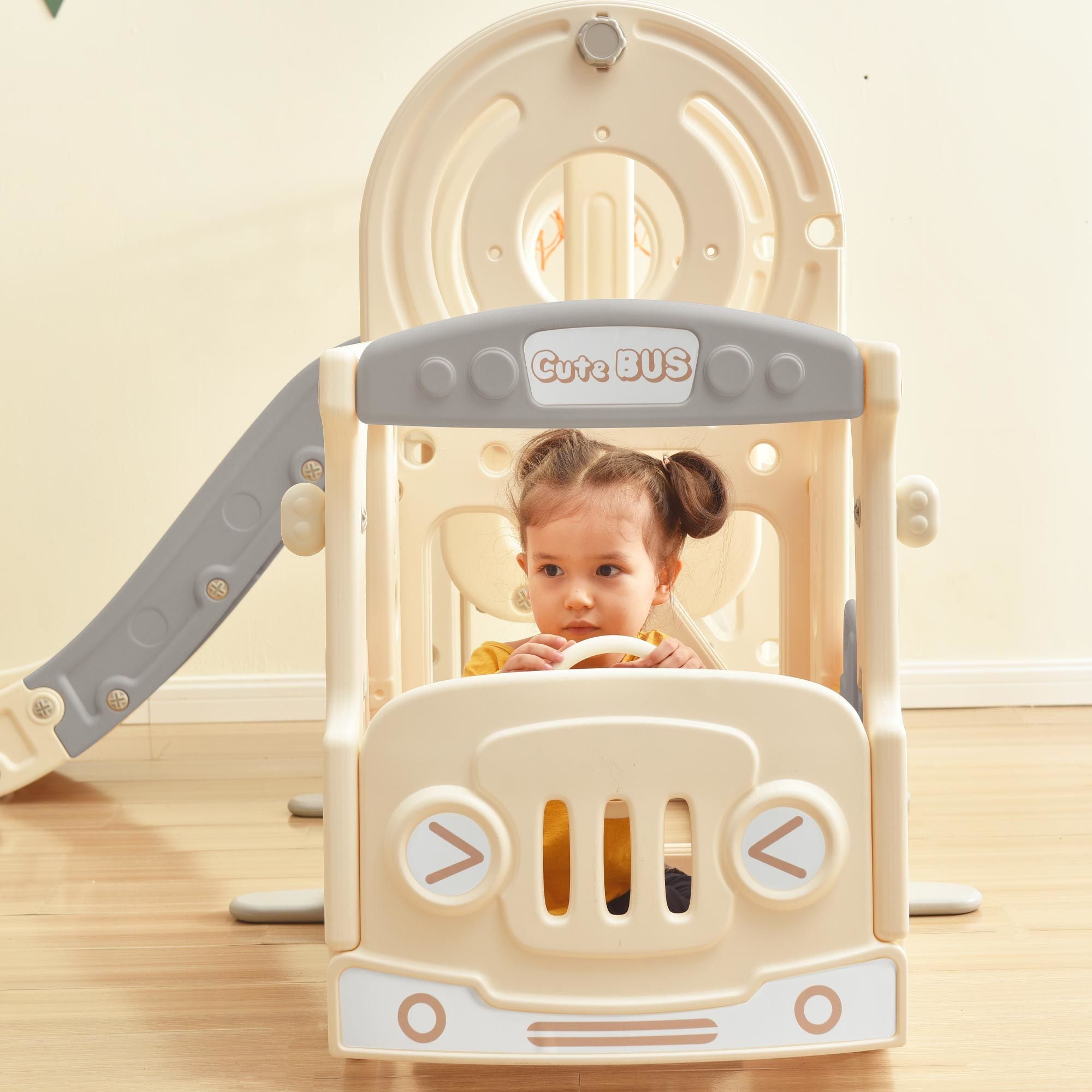 Kids' Gray Bus Play Structure