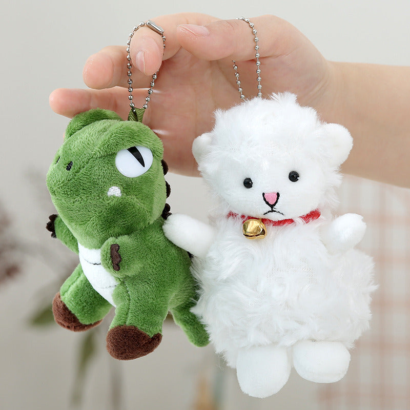 2 Cute Sheep Dinosaur Plush Toys