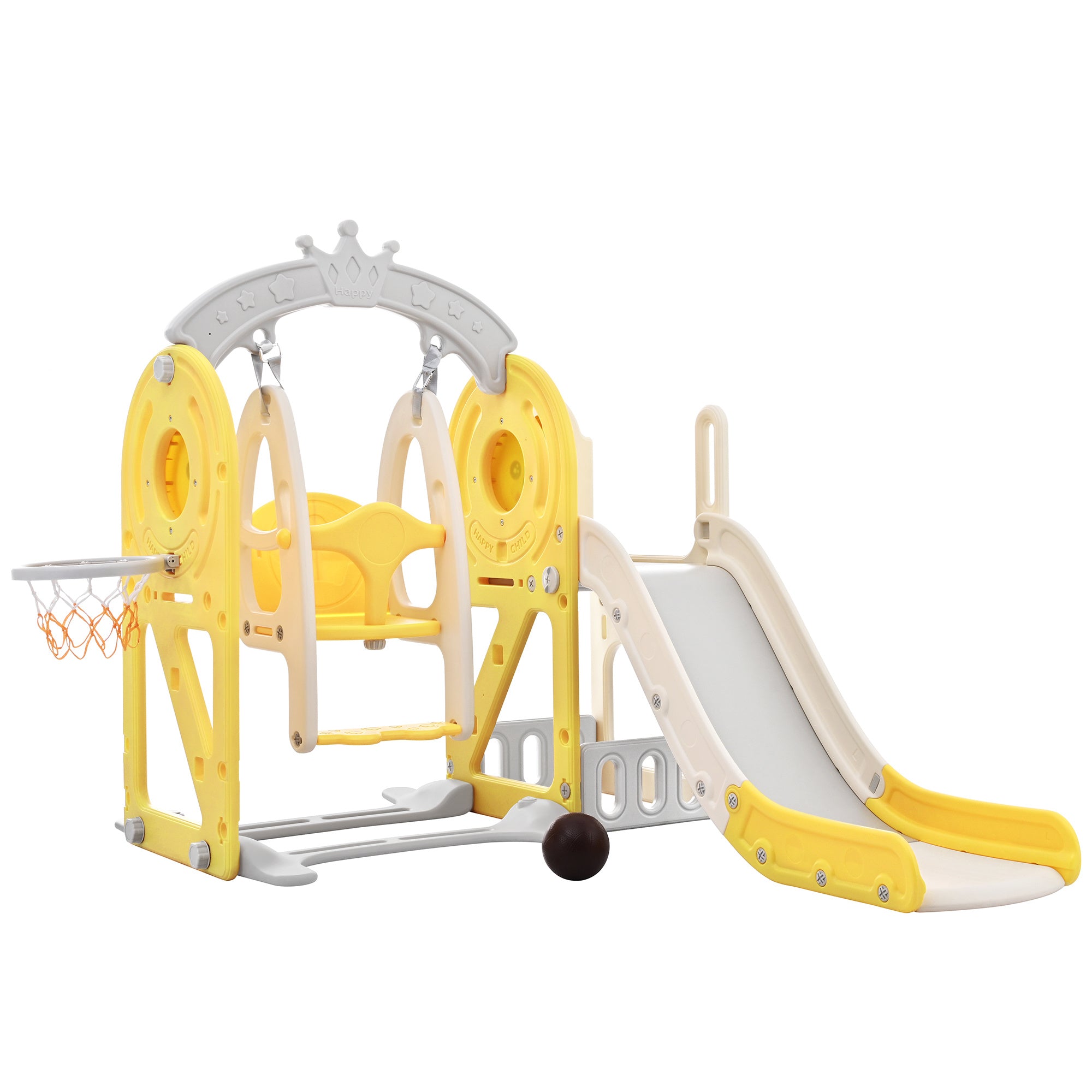 5-in-1 Toddler Playground Set (Yellow)