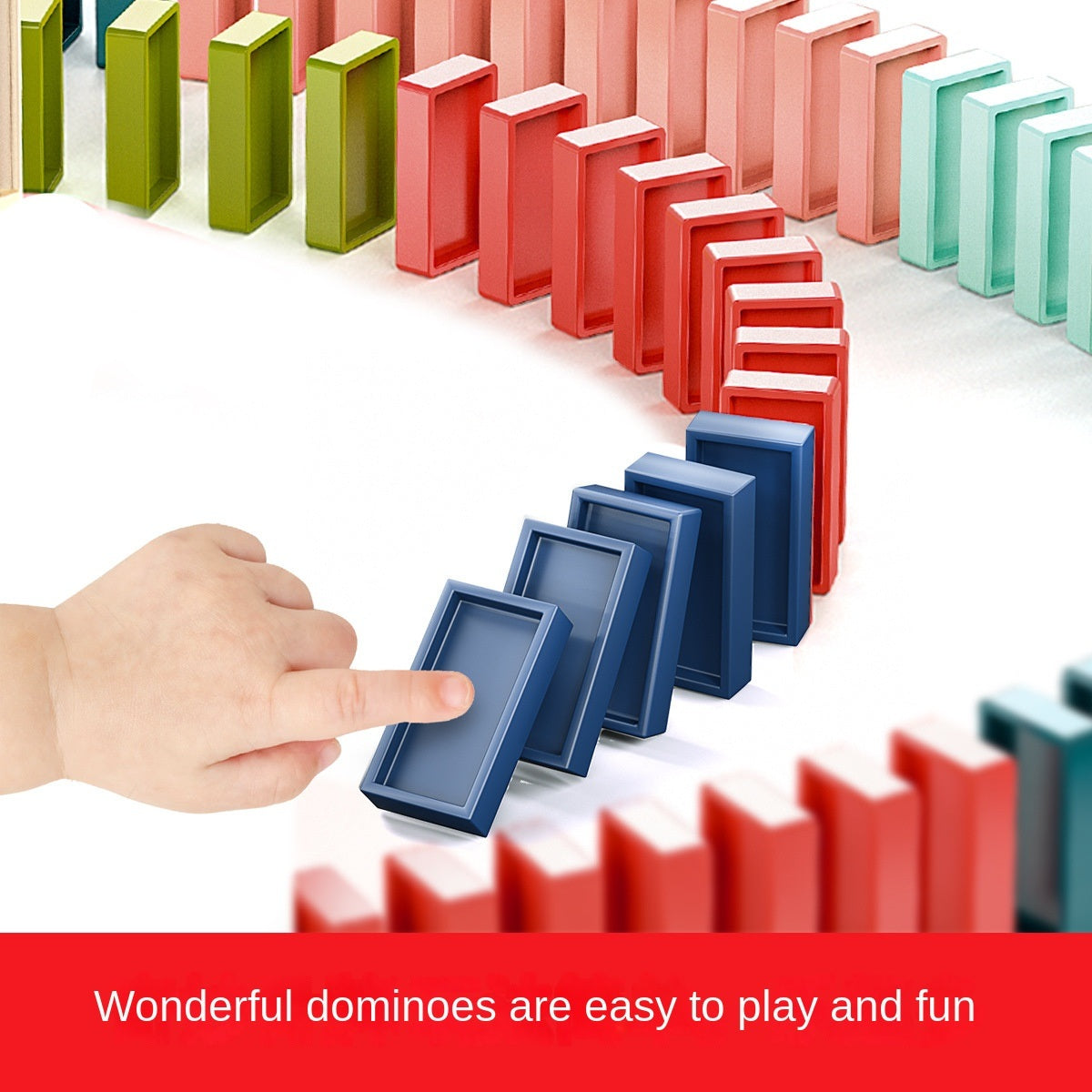Automatic Domino Train Educational Toy