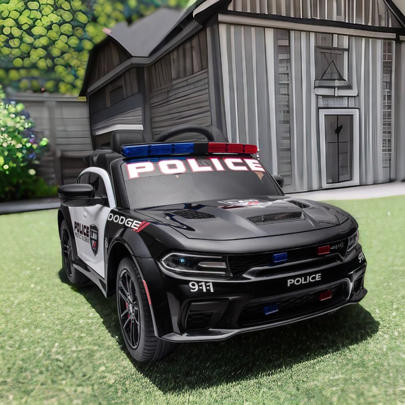 Dodge Charger 12V Kids Ride-On Police Car with Remote Control