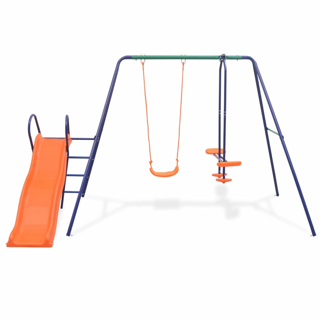 Orange Swing Set with Slide