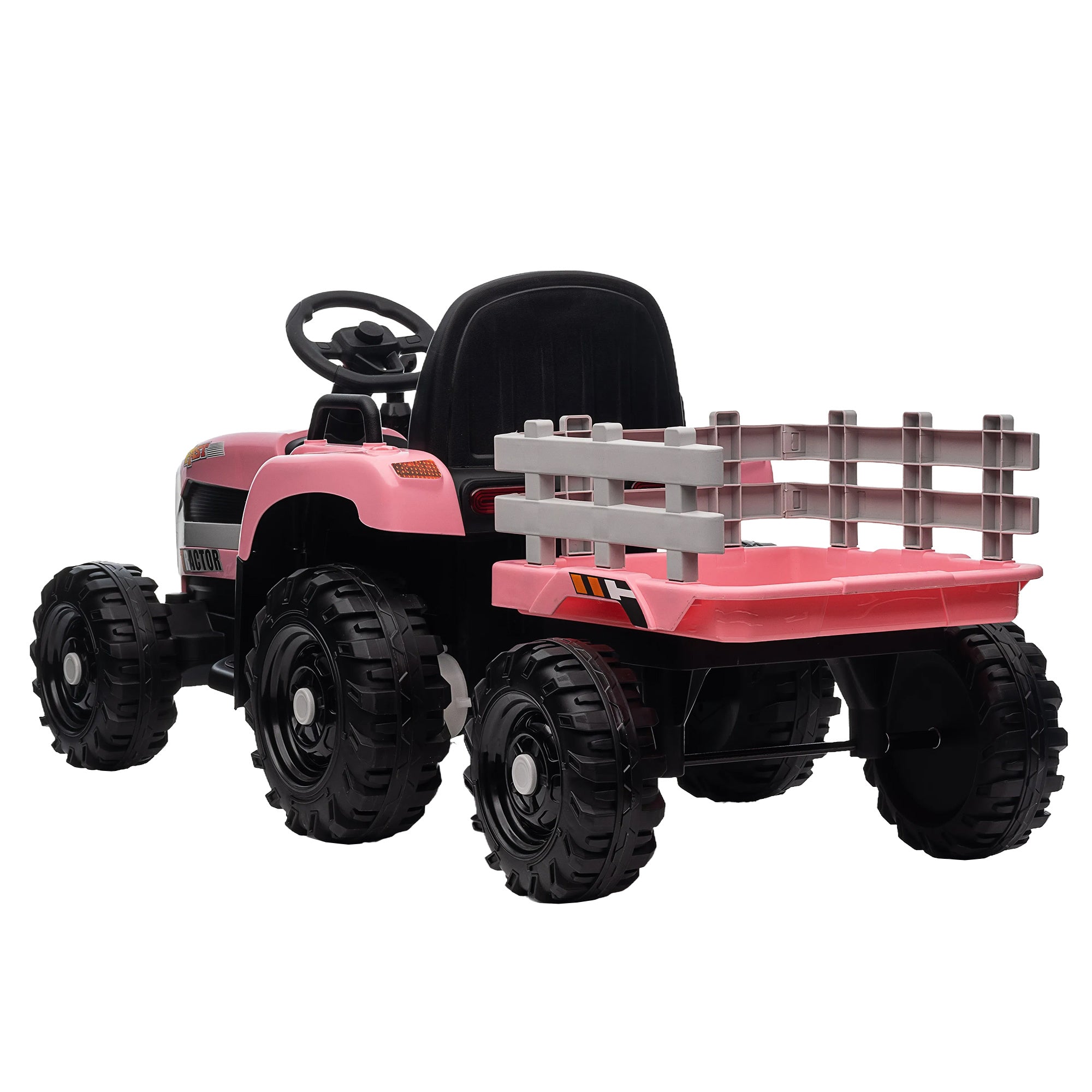 12V Ride-On Tractor with Trailer