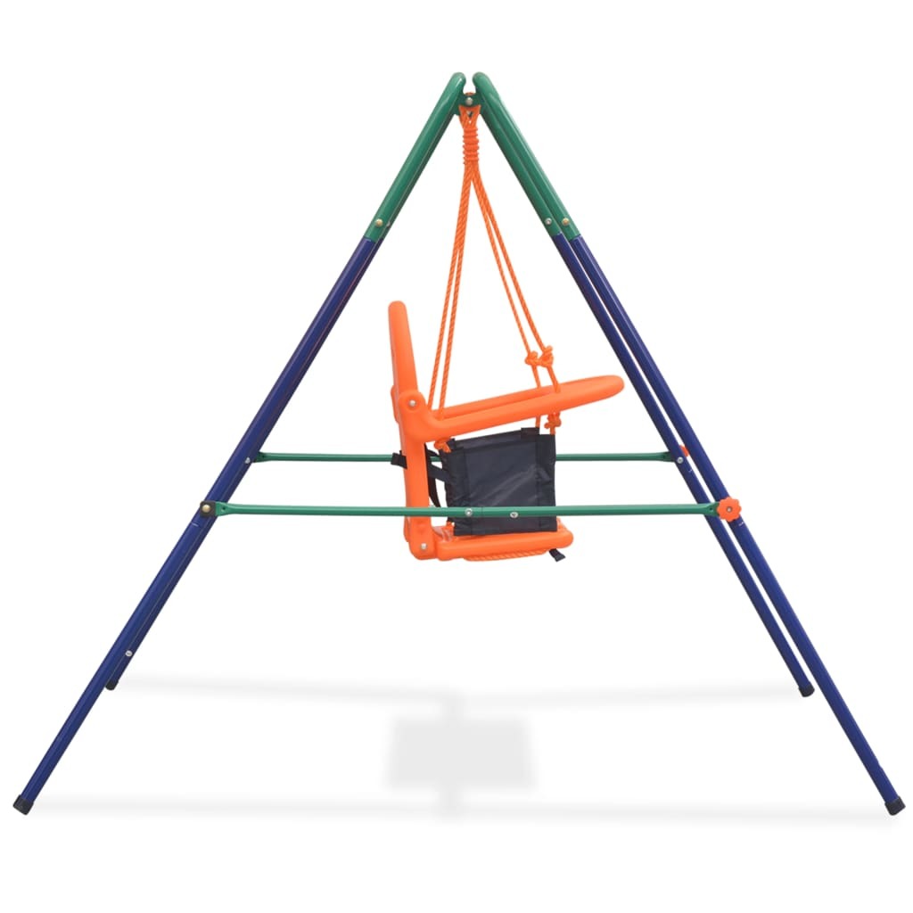 Orange Toddler Swing with Harness