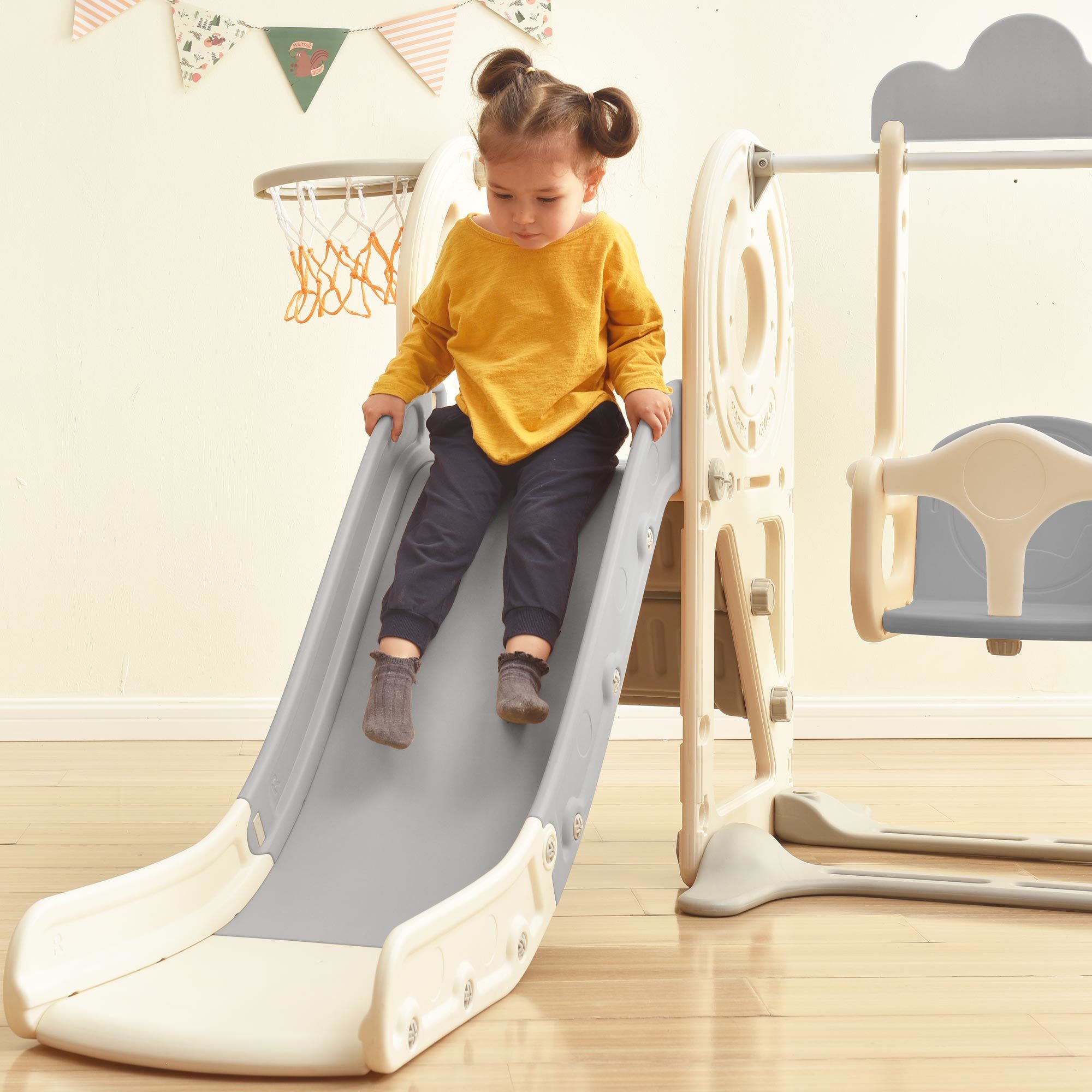Kids' Gray Bus Play Structure