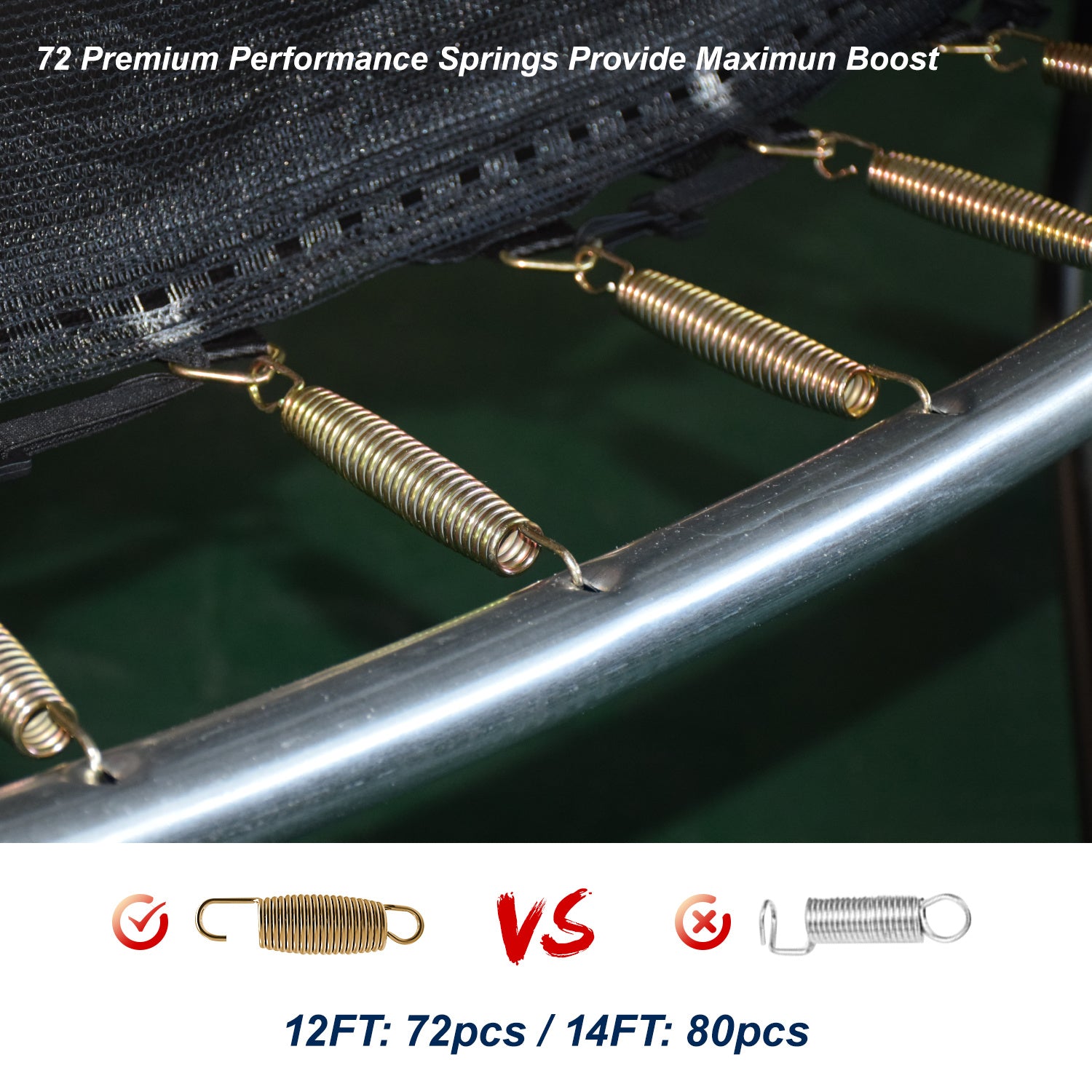 14FT Trampoline with Safety Enclosure (Black & Orange)