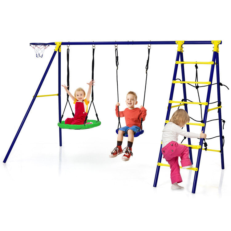 Outdoor Kids Swing Set - 5-in-1