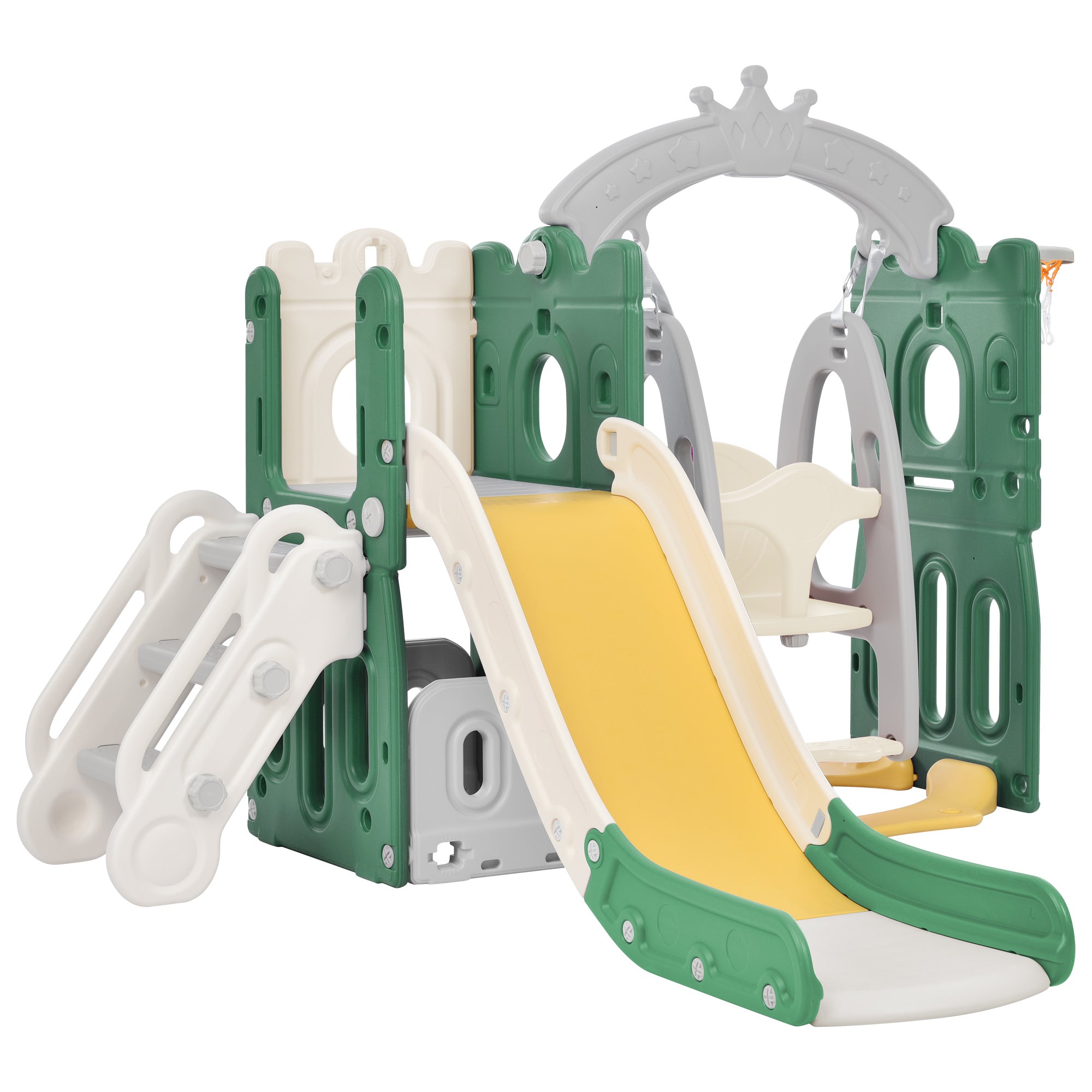 5-in-1 Toddler Playset with Hoop (Green)