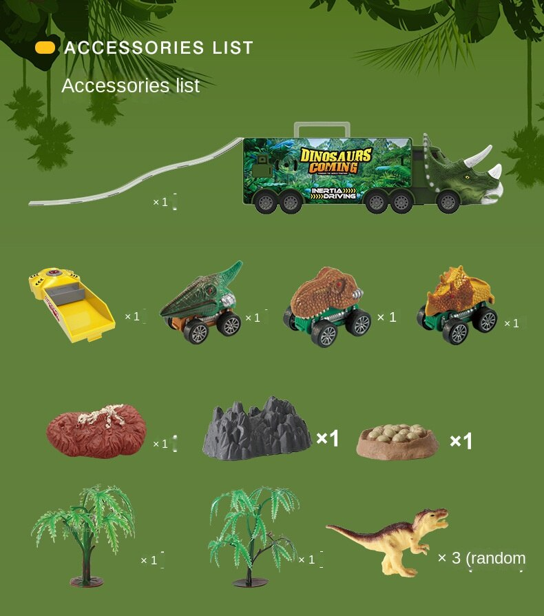 Dinosaur Toy Car with Lights