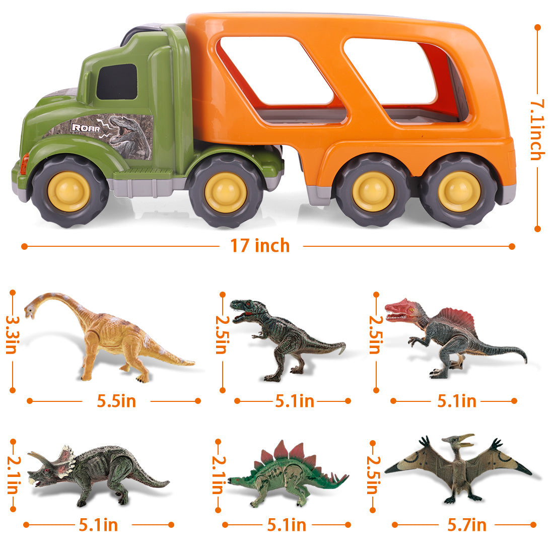 Dinosaur Transport Truck Toy Set