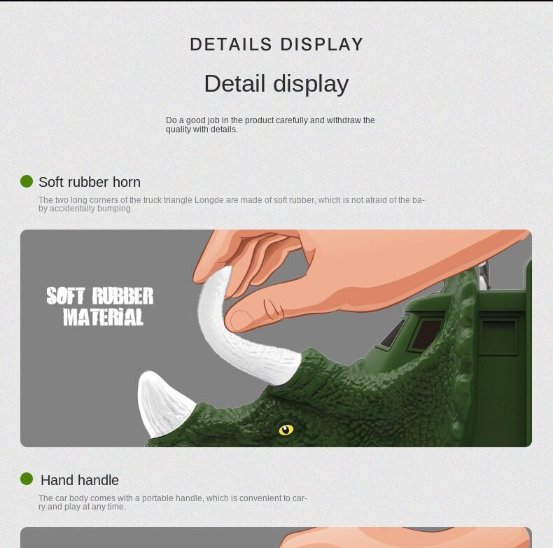 Dinosaur Toy Car with Lights