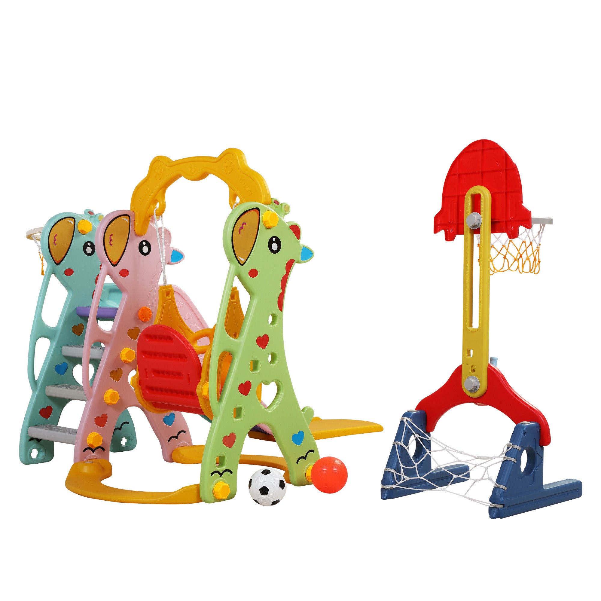 Extra-Long Slide and Swing Playset