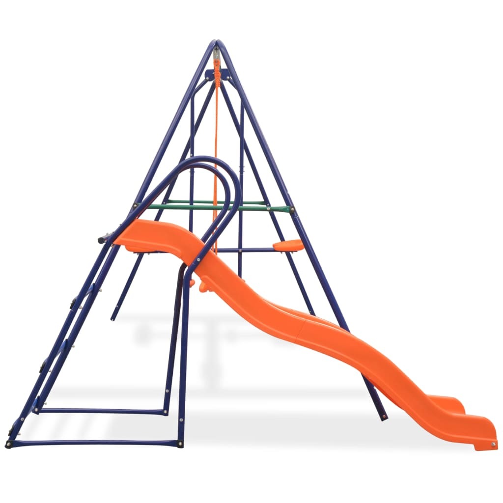 Orange Swing Set with Slide
