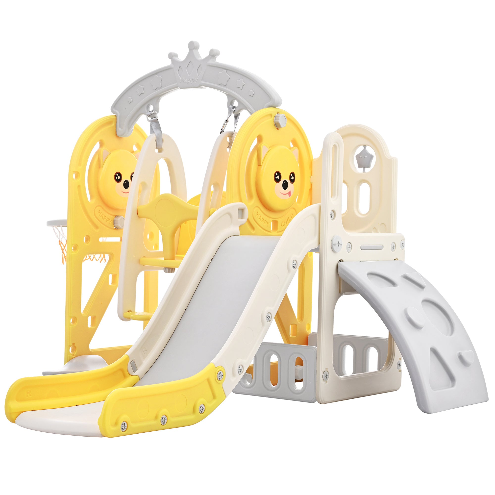 5-in-1 Toddler Playground Set (Yellow)