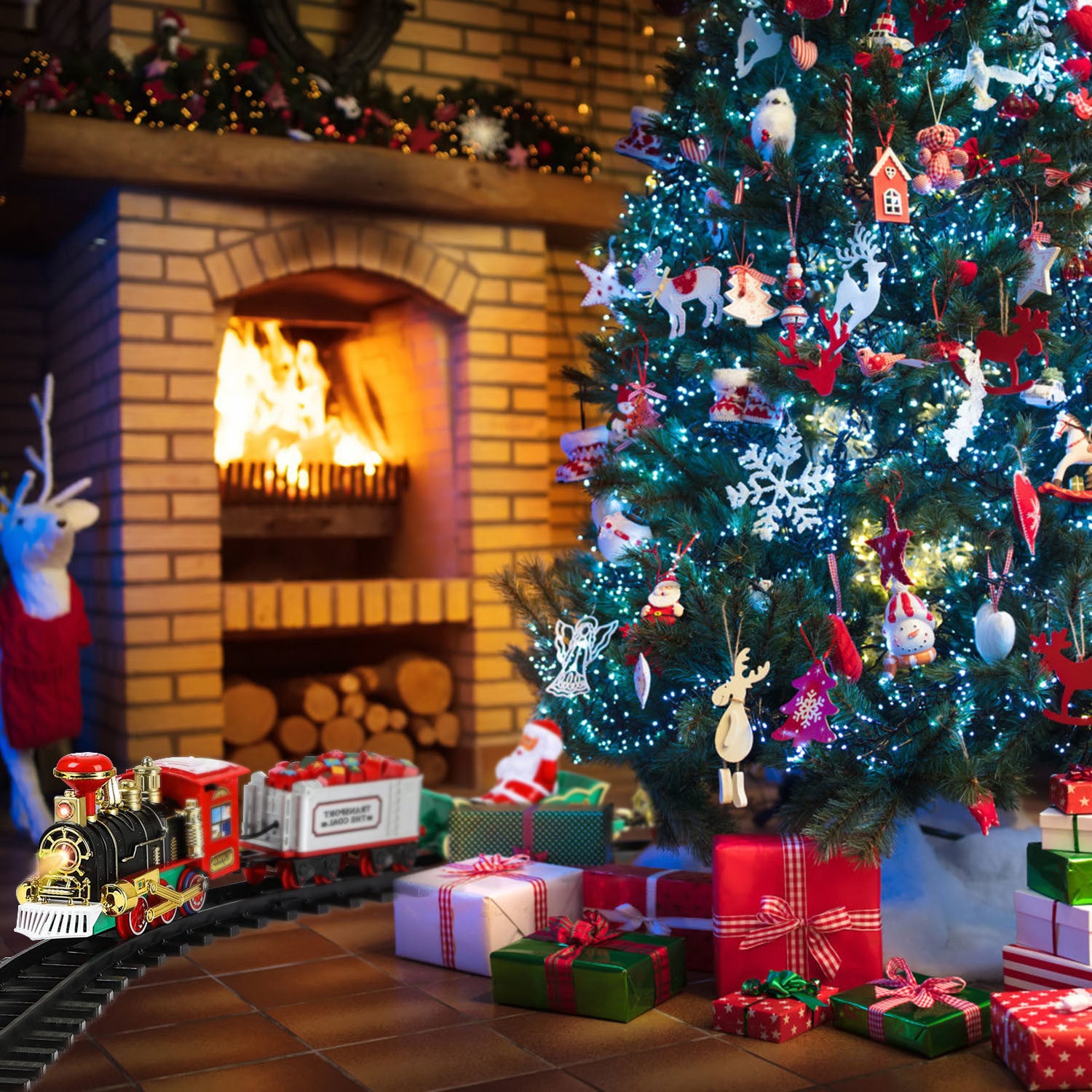 Xmas Steam Train Set for Kids