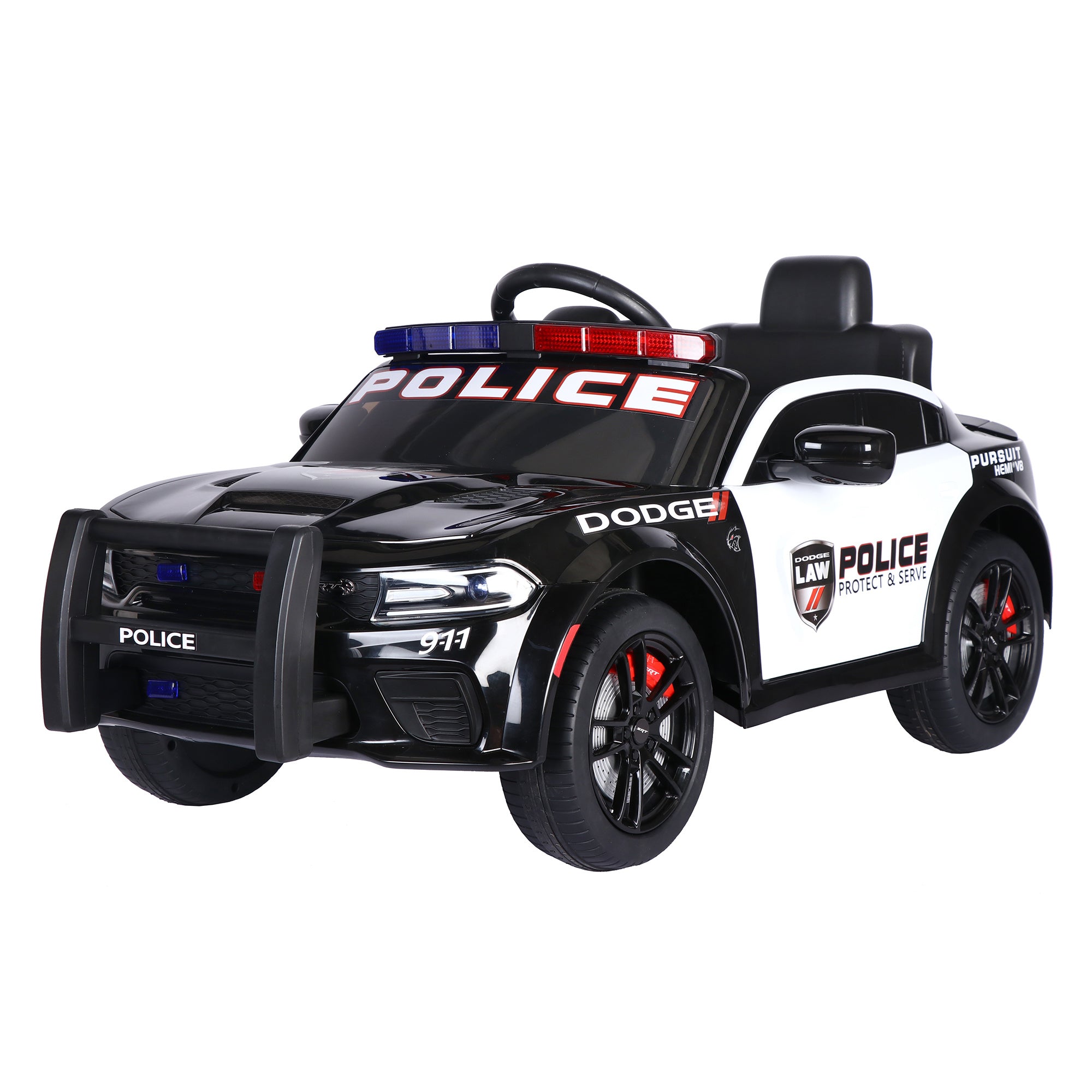 Dodge Charger 12V Kids Ride-On Police Car with Remote Control