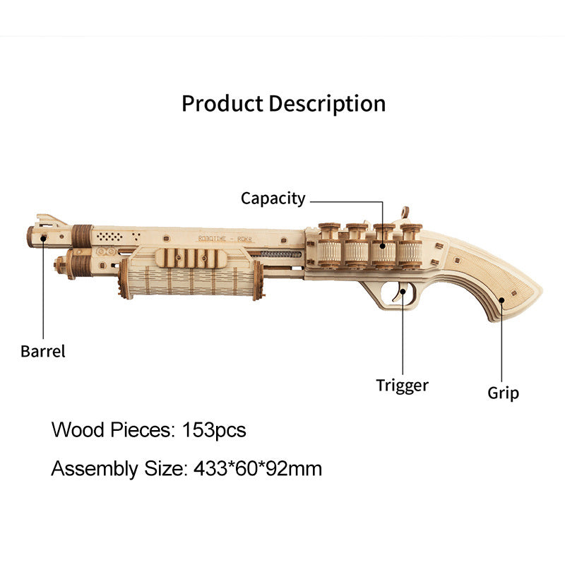 ROKR Wooden Shotgun Puzzle Kit