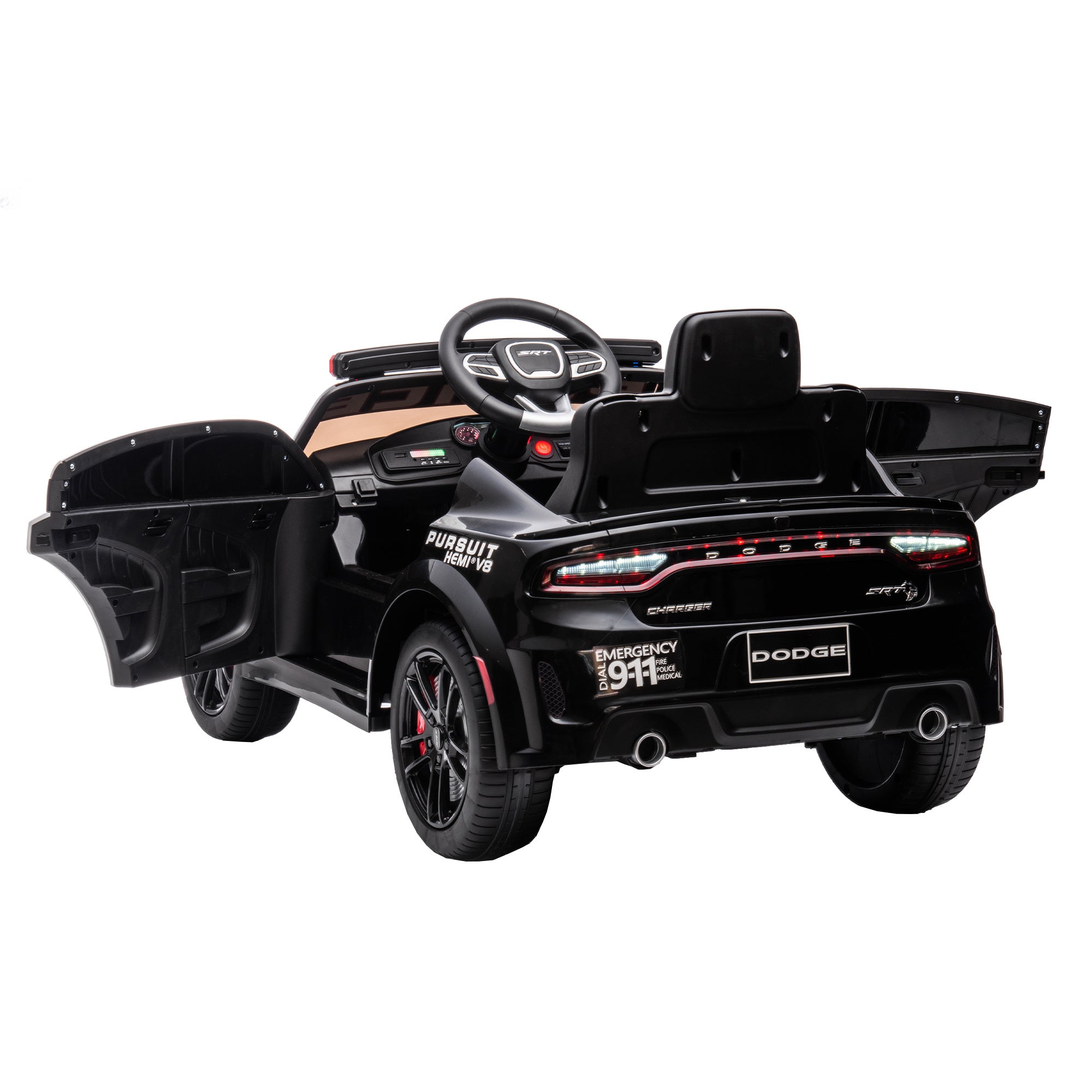 Dodge Charger 12V Kids Ride-On Police Car with Remote Control