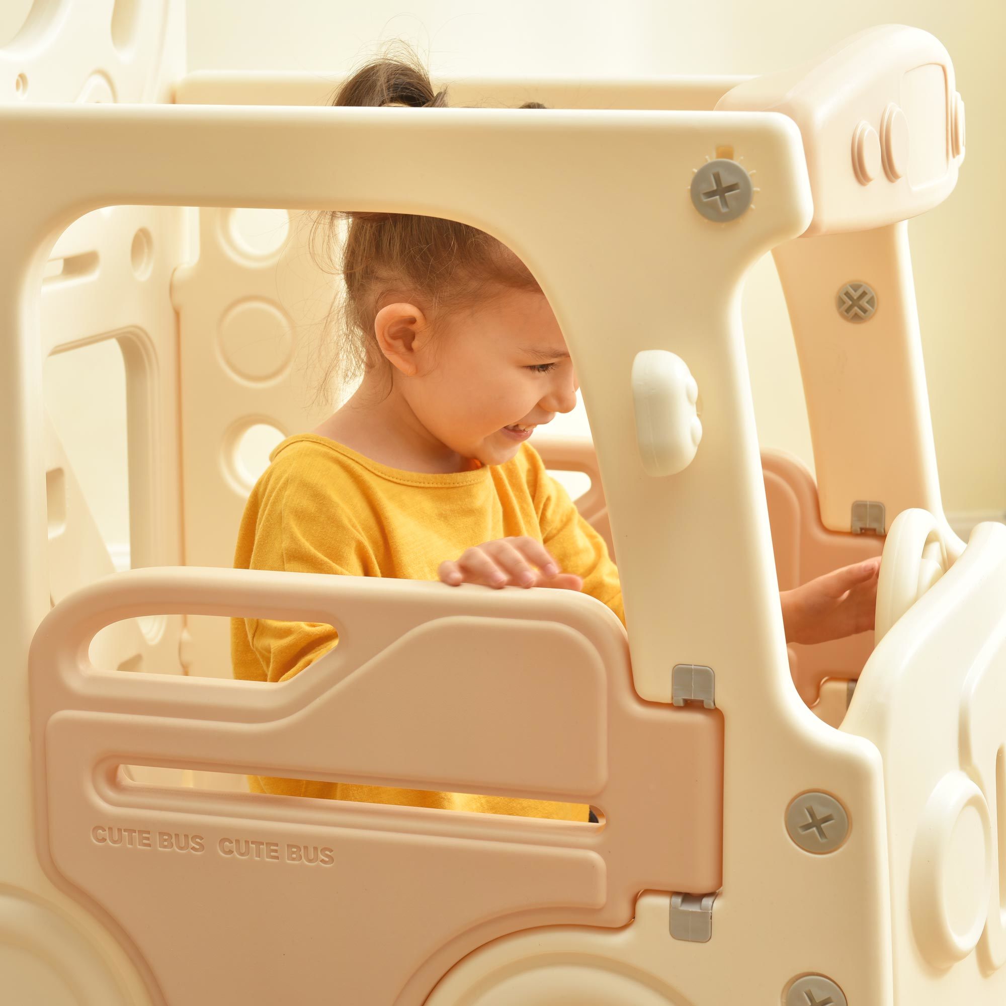 Kids' Beige Bus Play Structure