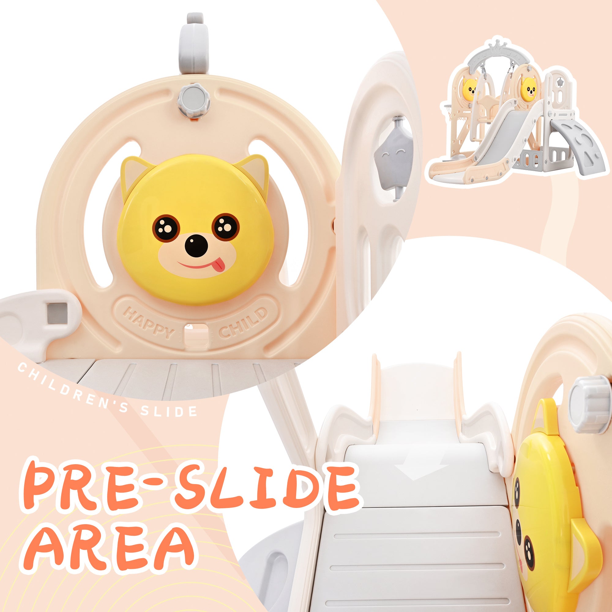 5-in-1 Toddler Playground with Slide