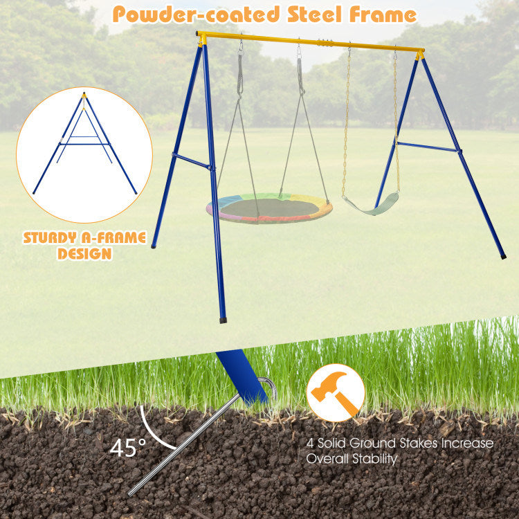 660 LBS A-Shaped Swing Stand