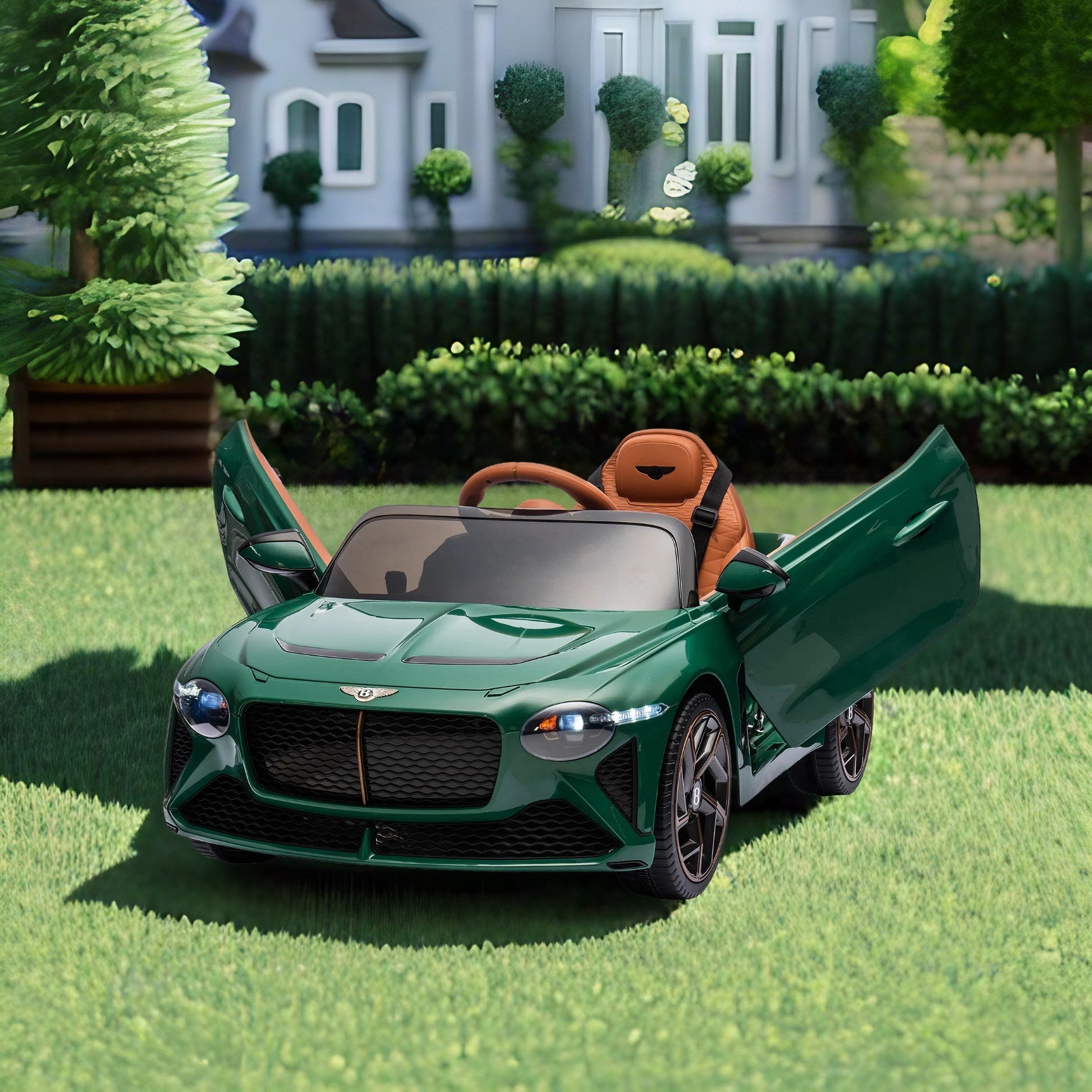 Bentley Mulsanne 12V 7A Kids Ride-On Car with Remote Control (Green)