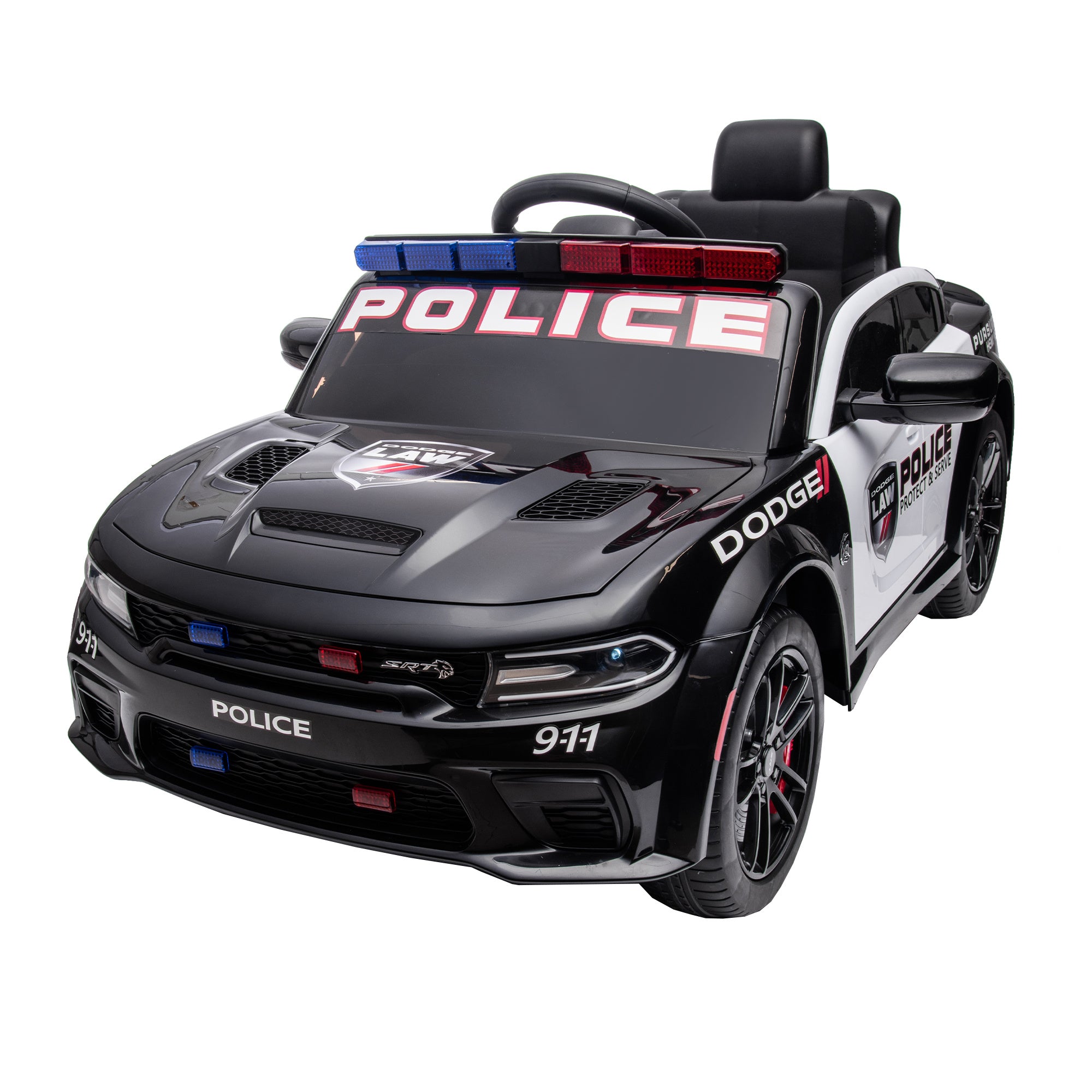 Dodge Charger 12V Kids Ride-On Police Car with Remote Control