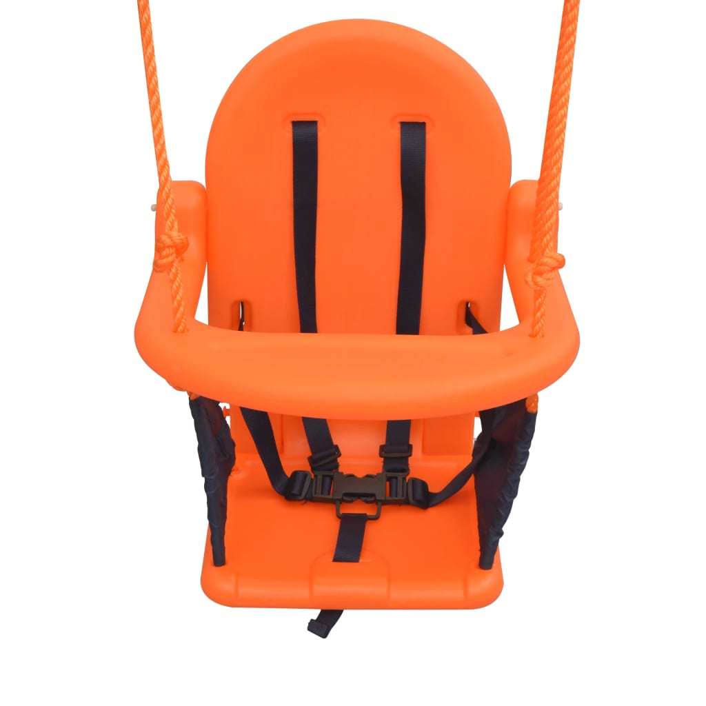 Orange Toddler Swing with Harness