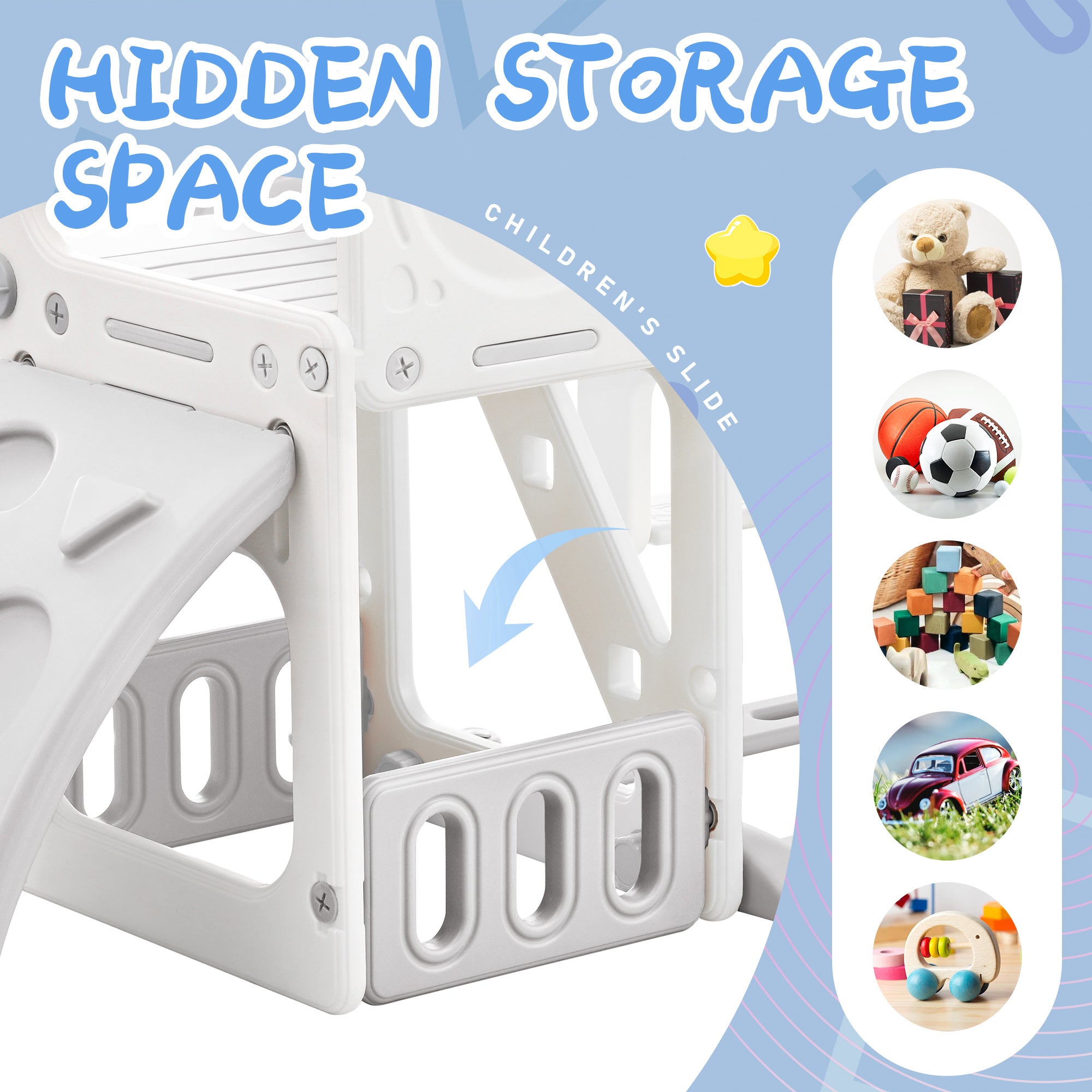 5-in-1 Toddler Playground with Slide