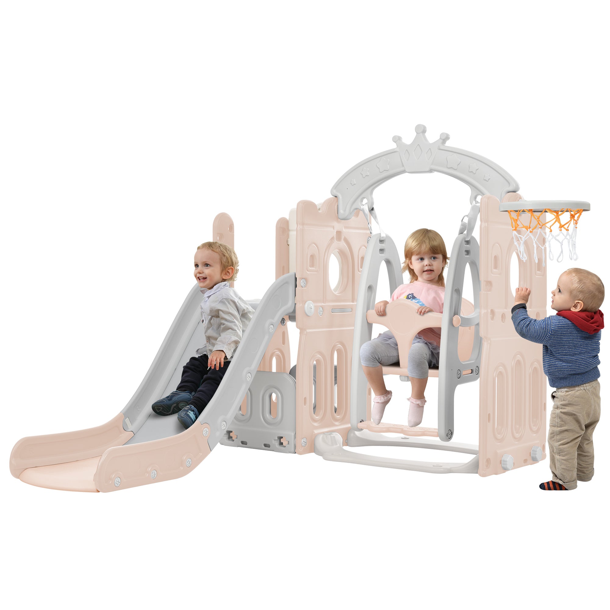 5-in-1 Toddler Slide and Swing Set