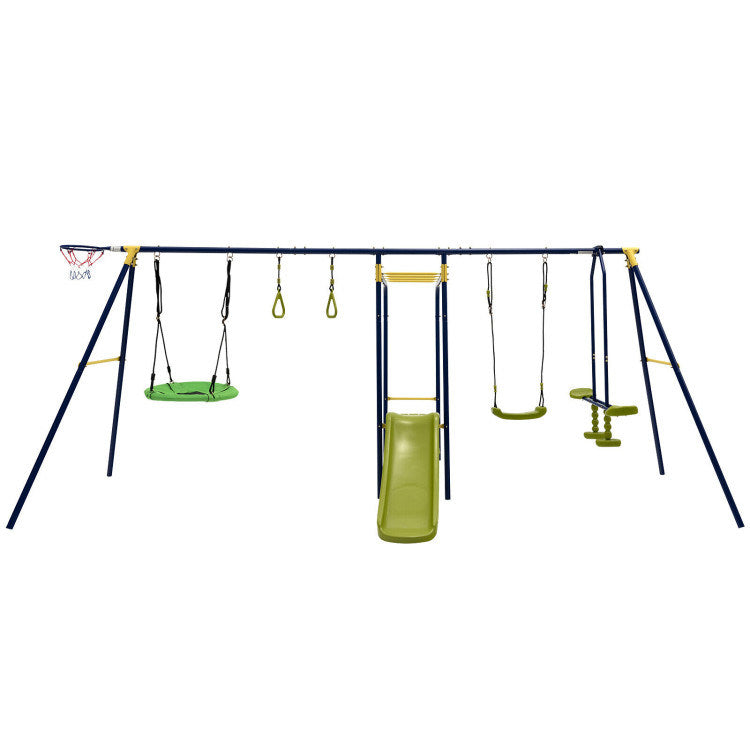 7-in-1 Stable A-shaped Swing Set