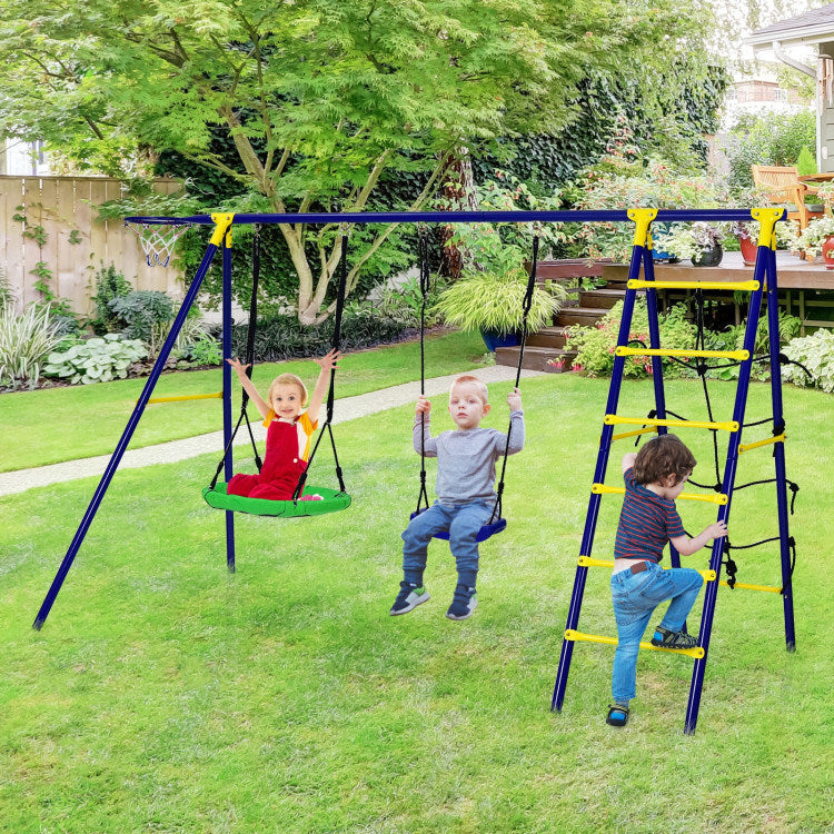 Outdoor Kids Swing Set - 5-in-1