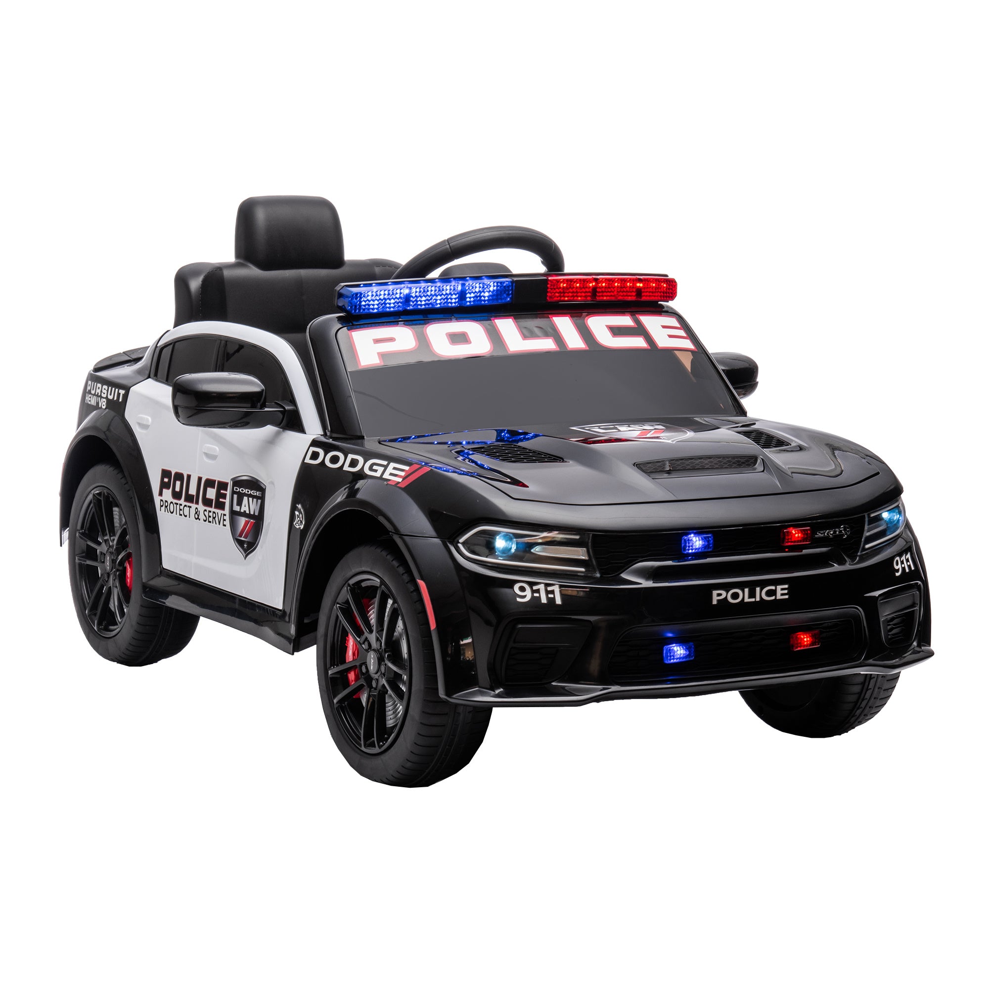 Dodge Charger 12V Kids Ride-On Police Car with Remote Control