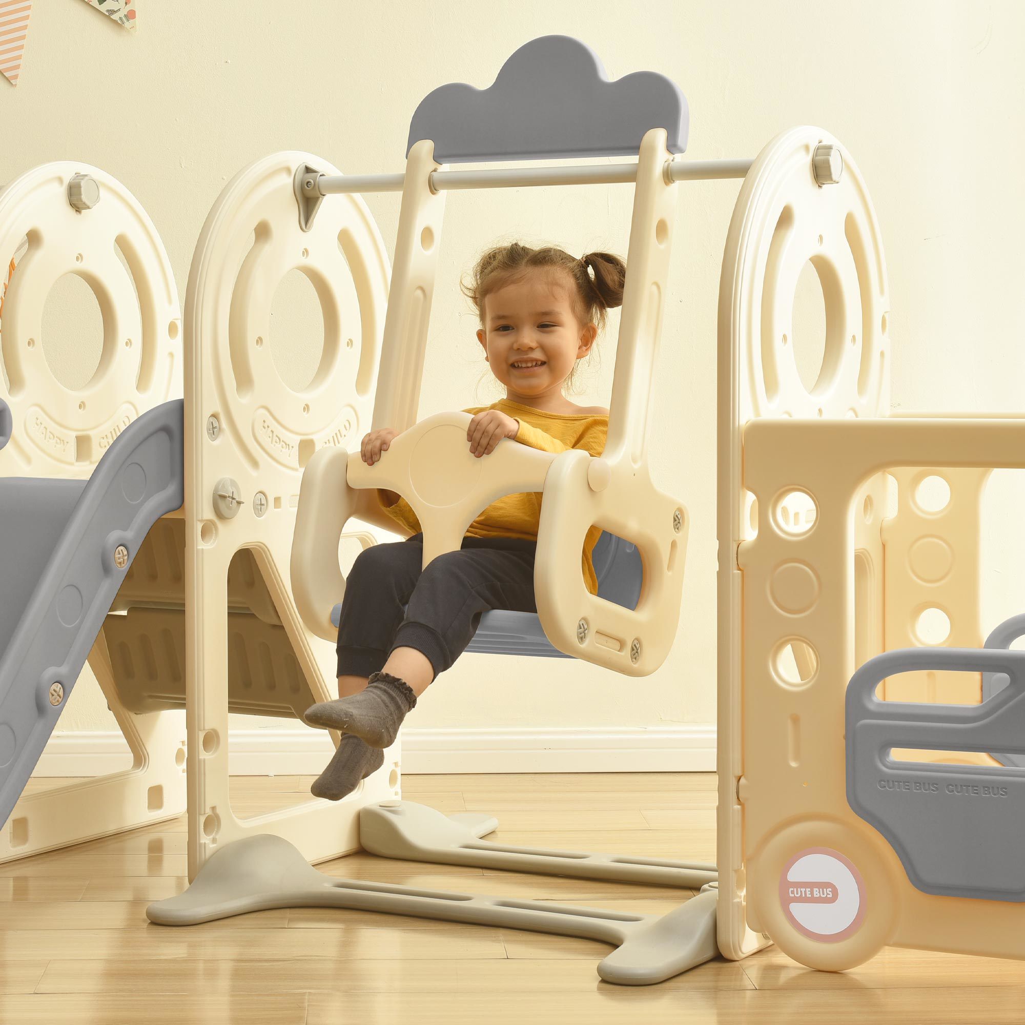 Kids' Gray Bus Play Structure