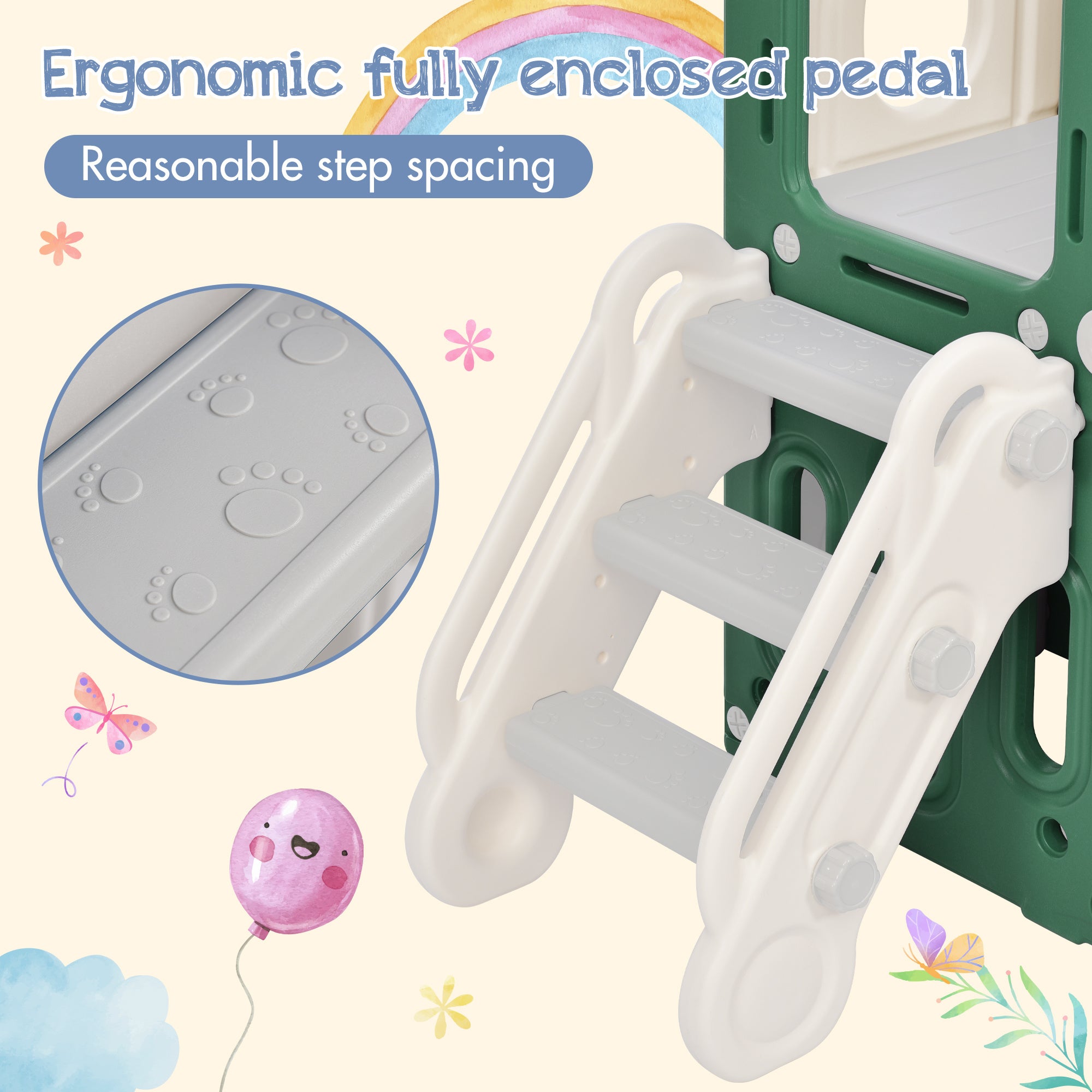 5-in-1 Toddler Playset with Hoop (Green)