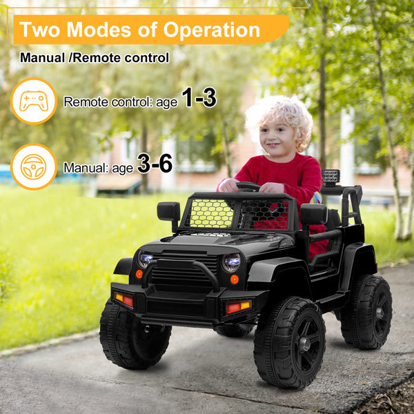 Dual Drive 12V 4.5A.h with 2.4G Remote Control Jeep Black