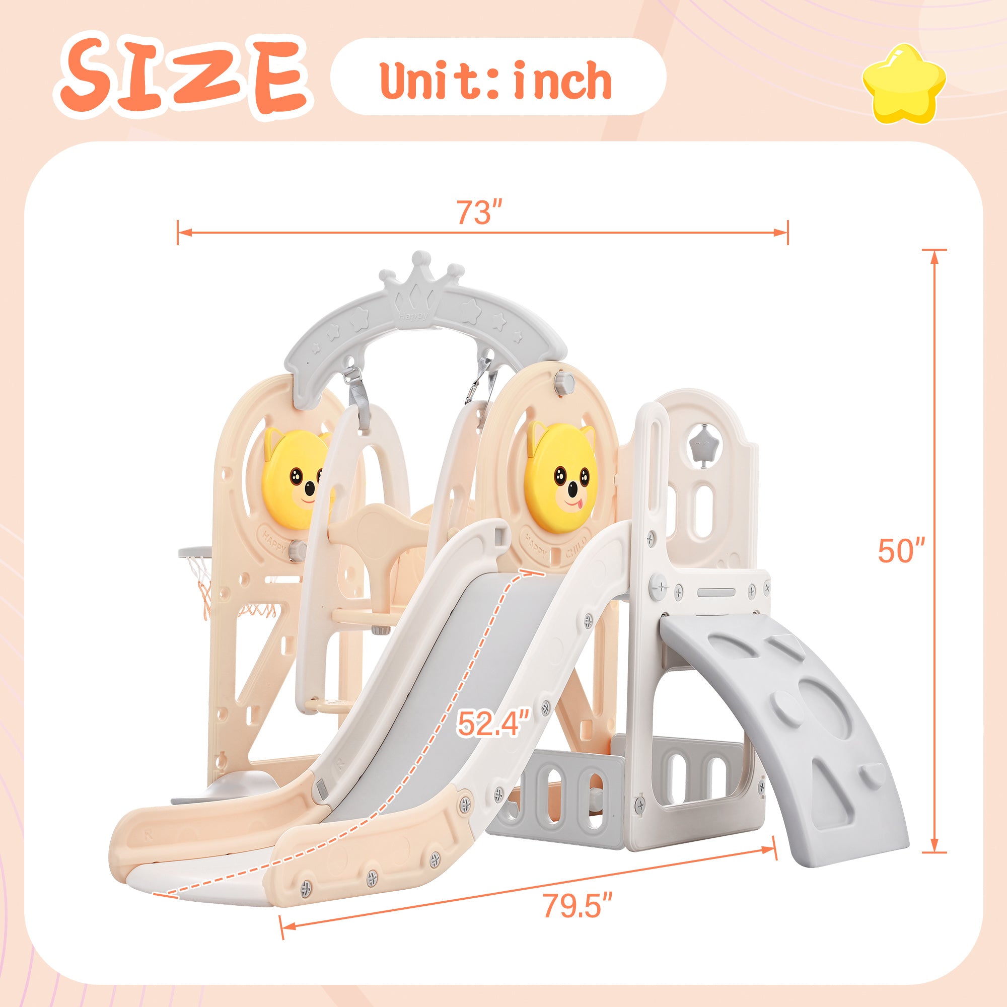 5-in-1 Toddler Playground with Slide