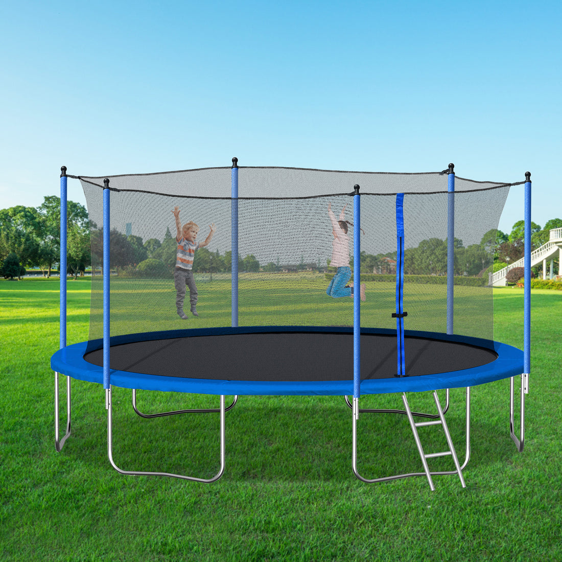 14FT Trampoline with Safety Enclosure
