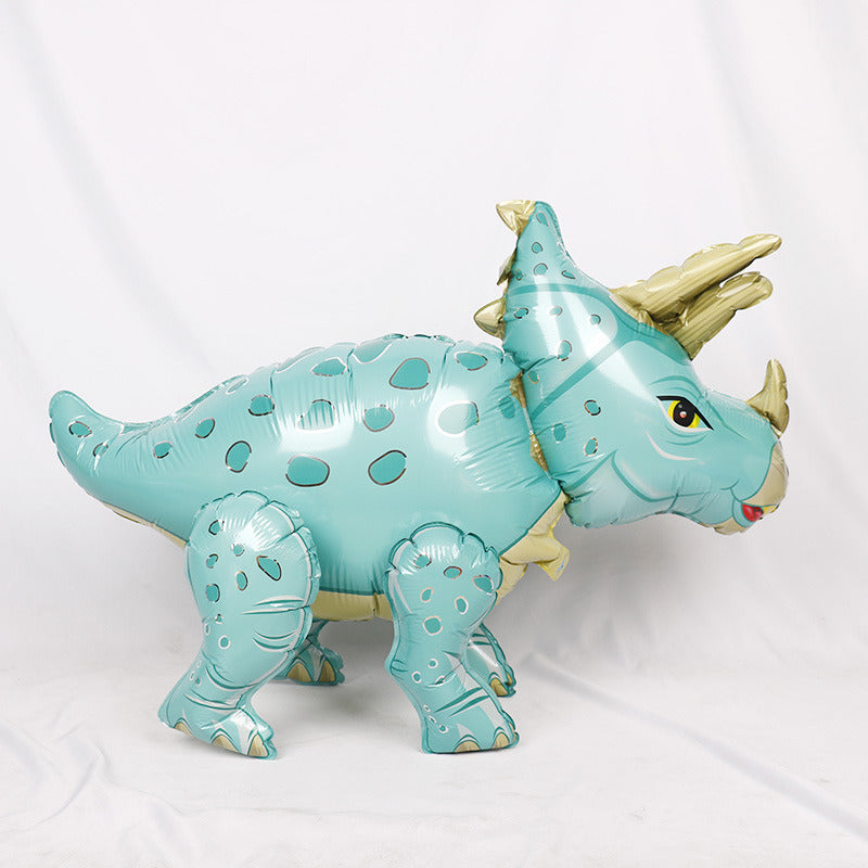 Blue Walking Dinosaur Foil Balloon
